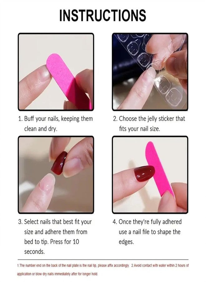CTTHNBD Press on Nails Almond Fake Nails Medium False Cute Stick on Glossy Glue on Acrylic Nails for Women Manicure 24Pcs Style-06 - Image 5